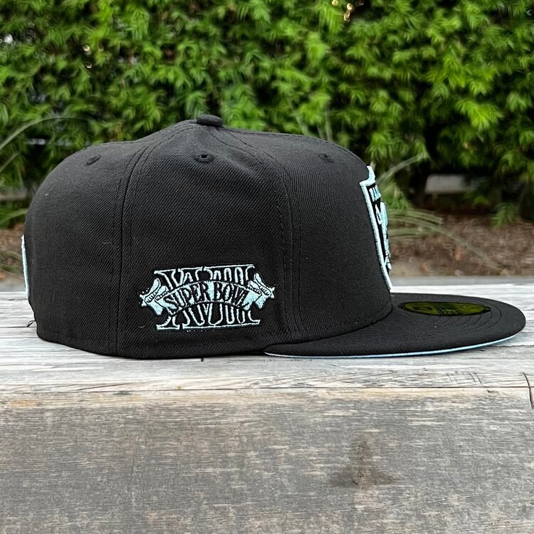 New Era Raiders Shield Black Icy Blue Cloud UV