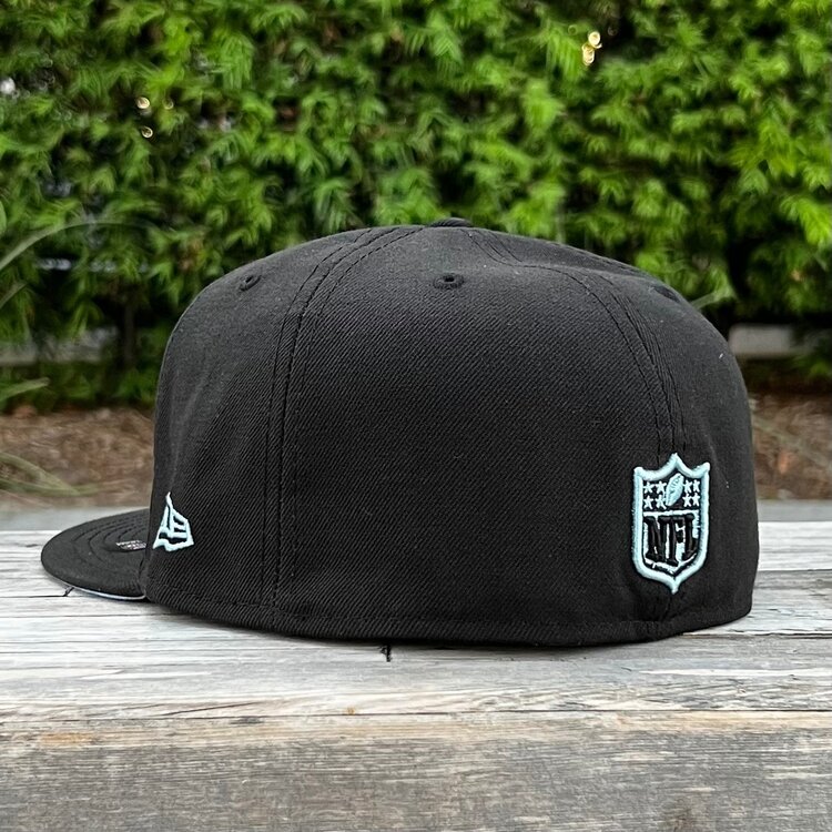 New Era Raiders Shield Black Icy Blue Cloud UV
