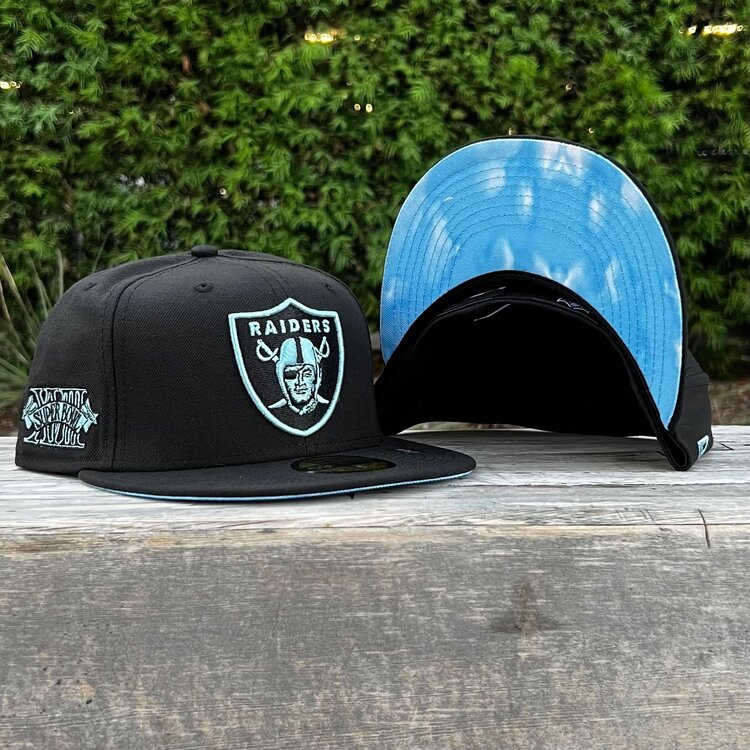 New Era Raiders Shield Black Icy Blue Cloud UV
