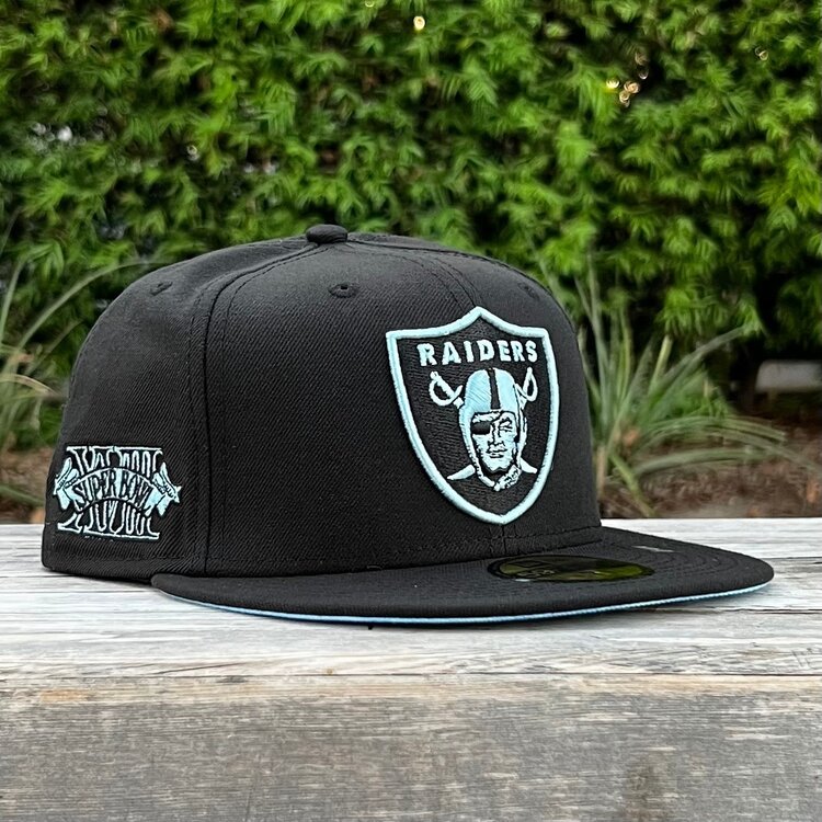 New Era Raiders Shield Black Icy Blue Cloud UV