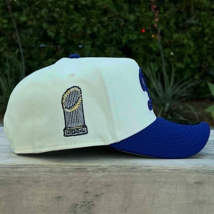 New Era LA Dodgers City Connect Ivory/Royal 2024 World Series Trophy 940 A-Frame
