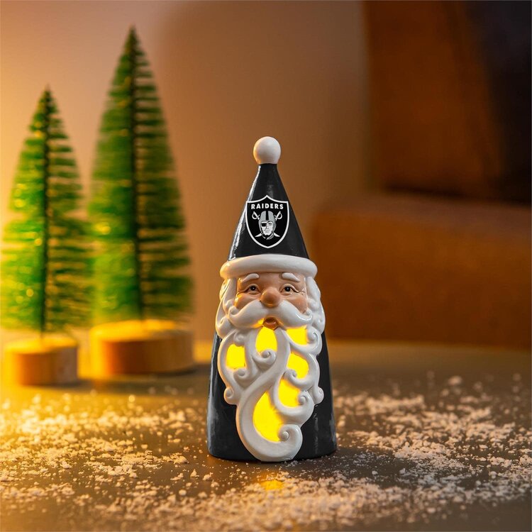 Evergreen Las Vegas Raiders 8" Santa LED Statue