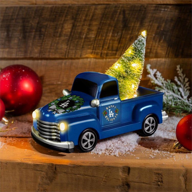 Evergreen LA Dodgers Holiday Rally Truck Statue 8.66"L x 4.33"H