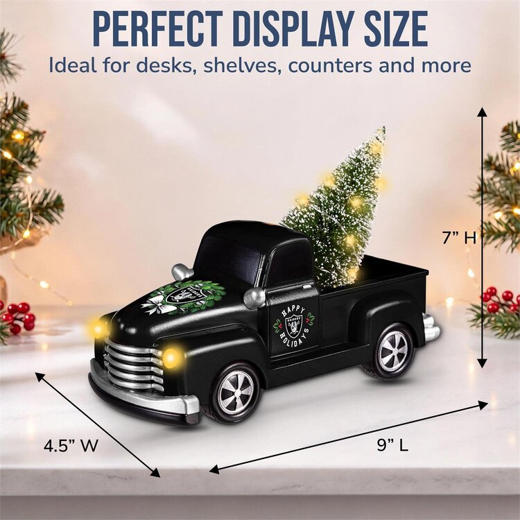 Evergreen Raiders Holiday Rally Truck Statue 8.66"L x 4.33"H