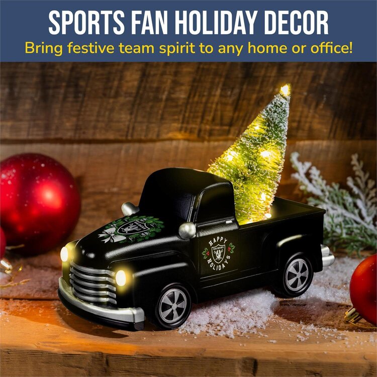 Evergreen Raiders Holiday Rally Truck Statue 8.66"L x 4.33"H