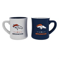 Evergreen 2-piece 10 oz Ceramic Cup Box Set - Denver Broncos