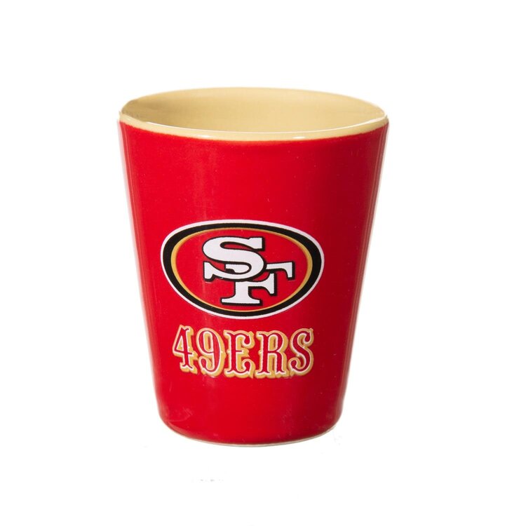 Evergreen 4-Piece Ceramic and Glass 2oz. Shot Glass Boxed Set - San Francisco 49ers