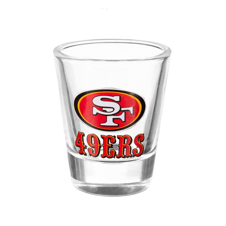 Evergreen 4-Piece Ceramic and Glass 2oz. Shot Glass Boxed Set - San Francisco 49ers