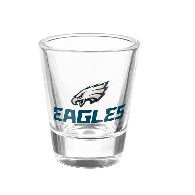 Evergreen 4-Piece Ceramic and Glass 2oz. Shot Glass Boxed Set - Philadelphia Eagles