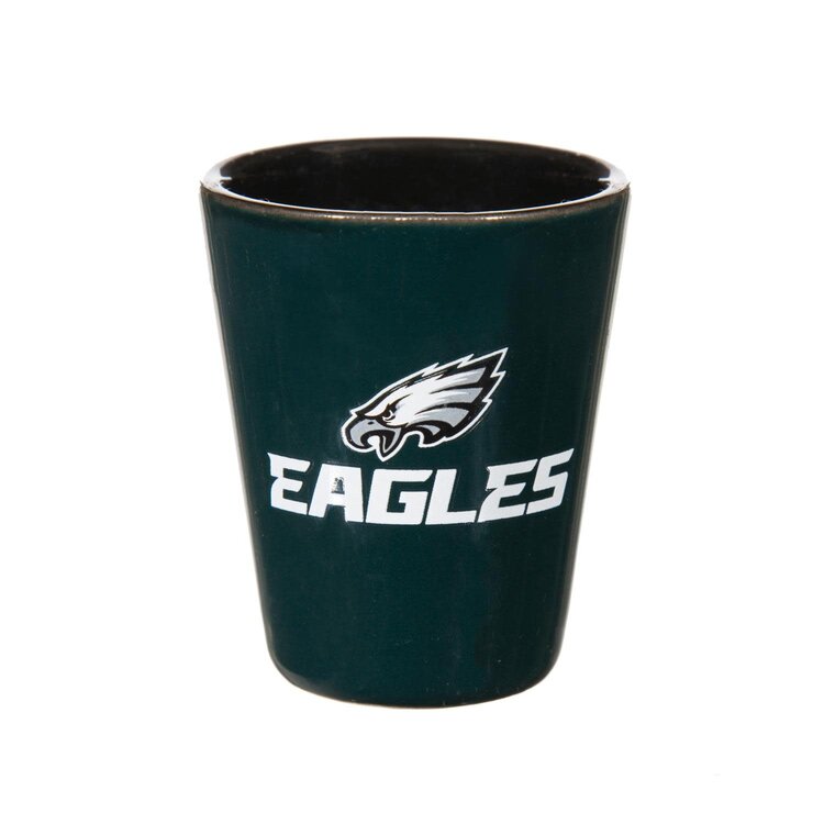 Evergreen 4-Piece Ceramic and Glass 2oz. Shot Glass Boxed Set - Philadelphia Eagles