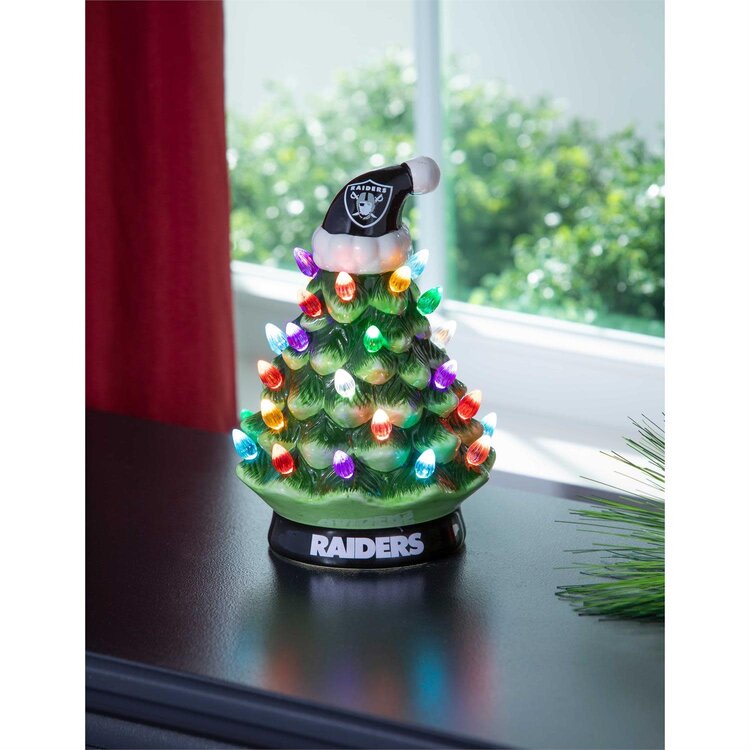 Evergreen 8" LED Ceramic Christmas Tree - Raiders