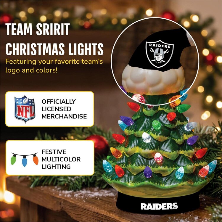 Evergreen 8" LED Ceramic Christmas Tree - Raiders