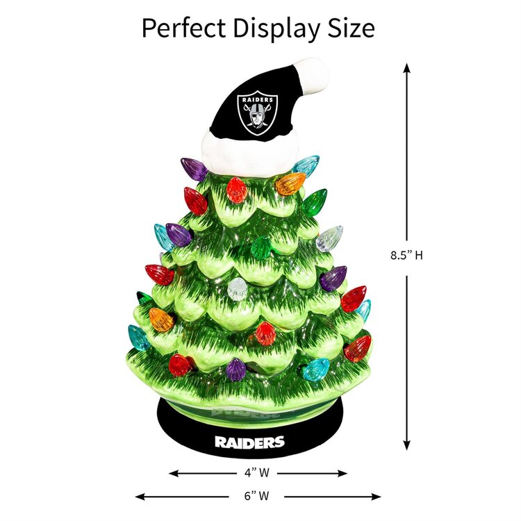 Evergreen 8" LED Ceramic Christmas Tree - Raiders