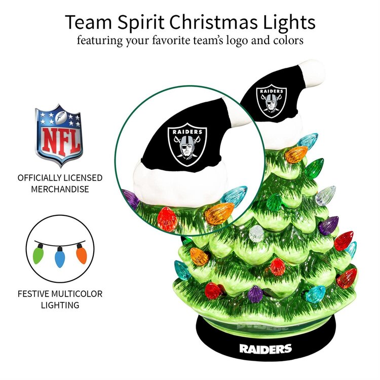 Evergreen 8" LED Ceramic Christmas Tree - Raiders