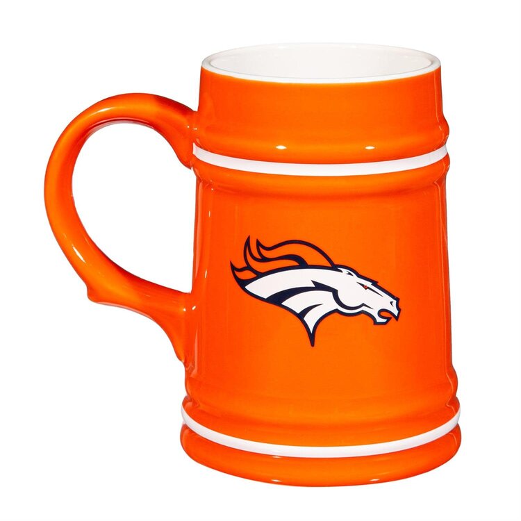 Evergreen Boxed 24 oz Ceramic Stein Cup - Denver Broncos