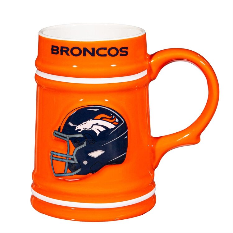 Evergreen Boxed 24 oz Ceramic Stein Cup - Denver Broncos
