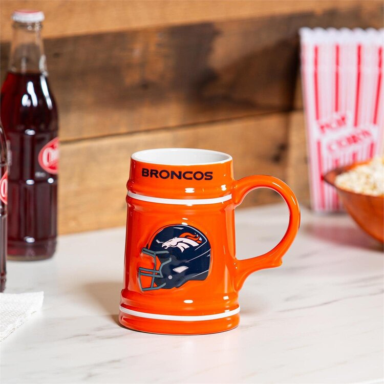 Evergreen Boxed 24 oz Ceramic Stein Cup - Denver Broncos
