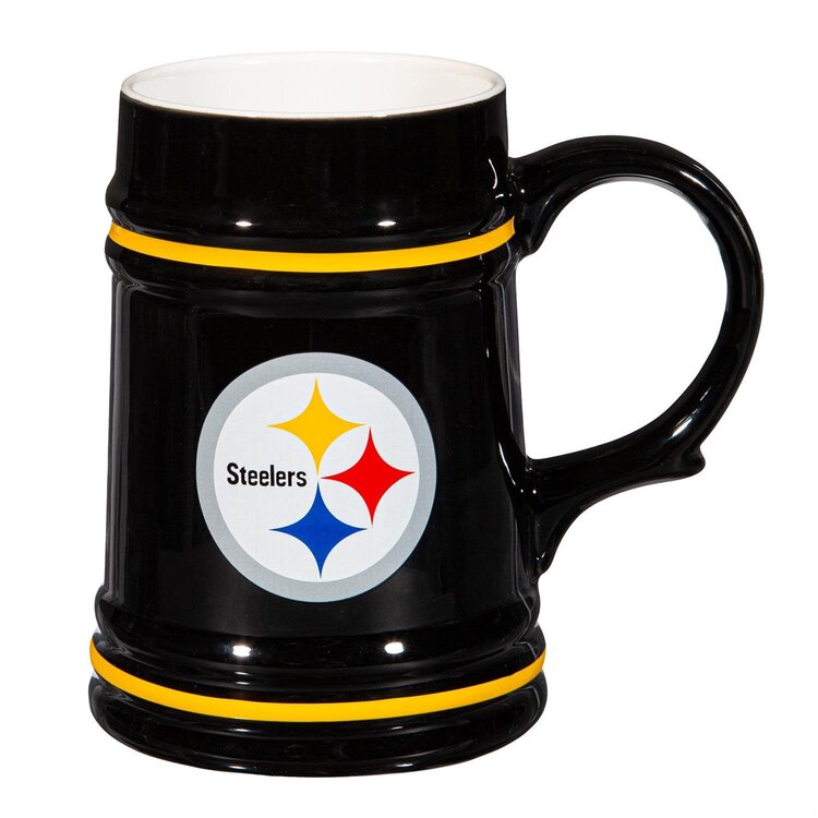Evergreen Boxed 24 oz Ceramic Stein Cup - Pittsburgh Steelers