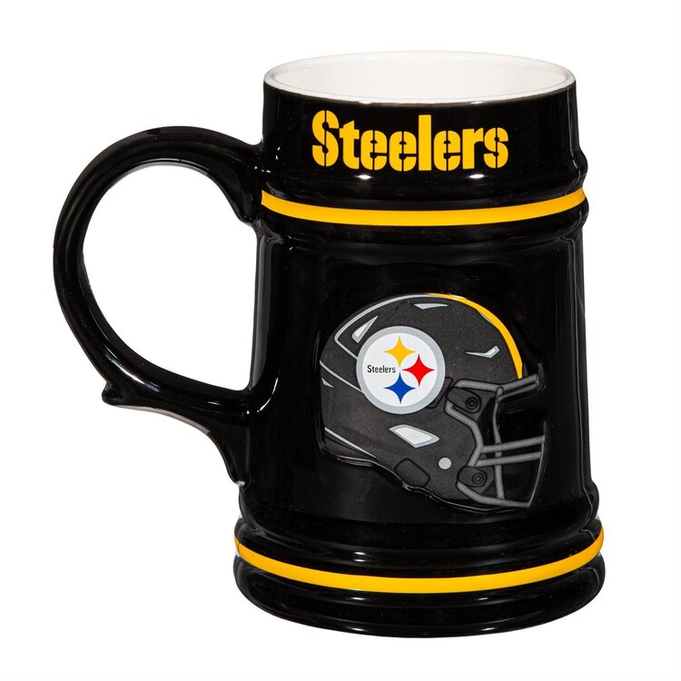 Evergreen Boxed 24 oz Ceramic Stein Cup - Pittsburgh Steelers