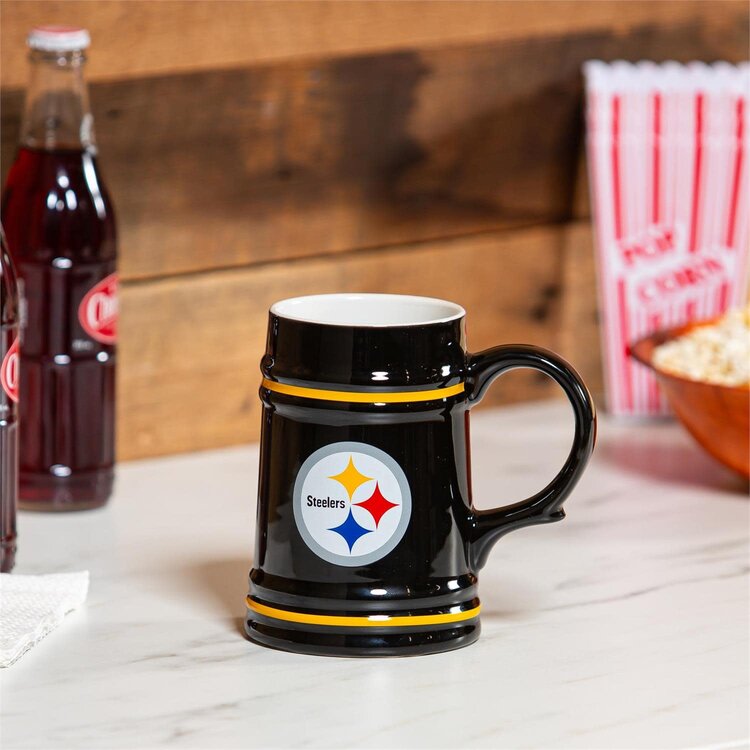 Evergreen Boxed 24 oz Ceramic Stein Cup - Pittsburgh Steelers