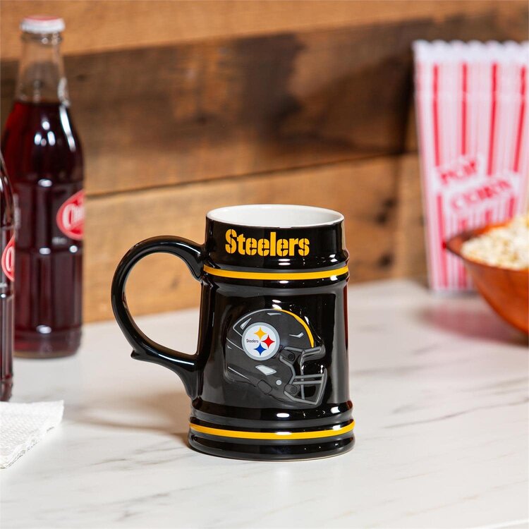 Evergreen Boxed 24 oz Ceramic Stein Cup - Pittsburgh Steelers