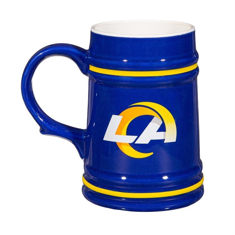 Evergreen Boxed 24 oz Ceramic Stein Cup - LA Rams