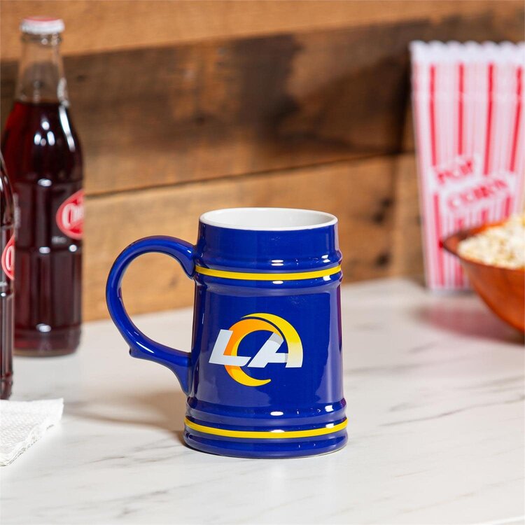 Evergreen Boxed 24 oz Ceramic Stein Cup - LA Rams
