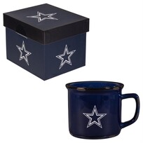 Evergreen Boxed Ceramic Camp Cup with Enamel Finish, 14oz - Dallas Cowboys