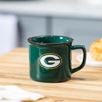 Evergreen Boxed Ceramic Camp Cup with Enamel Finish, 14oz - Green Bay Packers