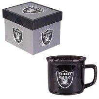 Evergreen Boxed Ceramic Camp Cup with Enamel Finish, 14oz - Raiders