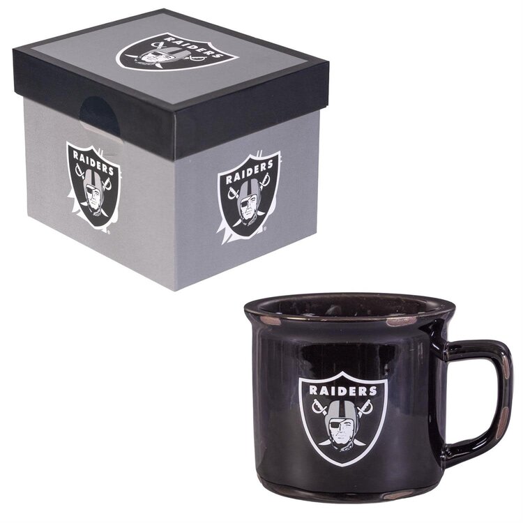 Evergreen Boxed Ceramic Camp Cup with Enamel Finish, 14oz - Raiders