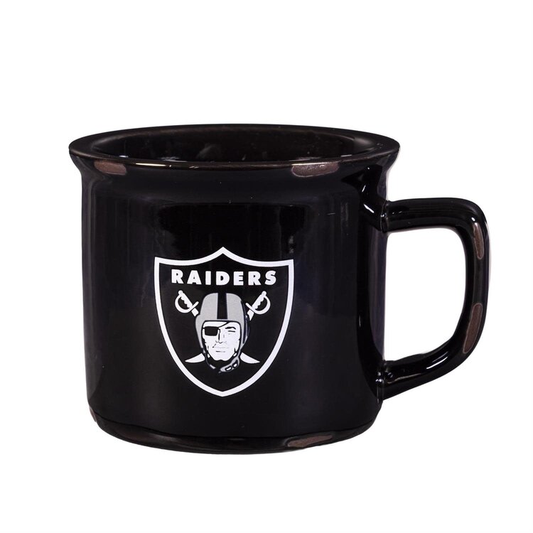 Evergreen Boxed Ceramic Camp Cup with Enamel Finish, 14oz - Raiders