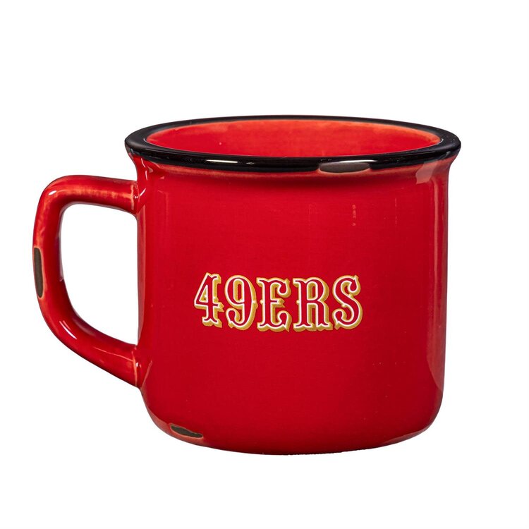 Evergreen Boxed Ceramic Camp Cup with Enamel Finish, 14oz - San Francisco 49ers