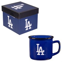 Evergreen Boxed Ceramic Camp Cup with Enamel Finish, 14oz - LA Dodgers