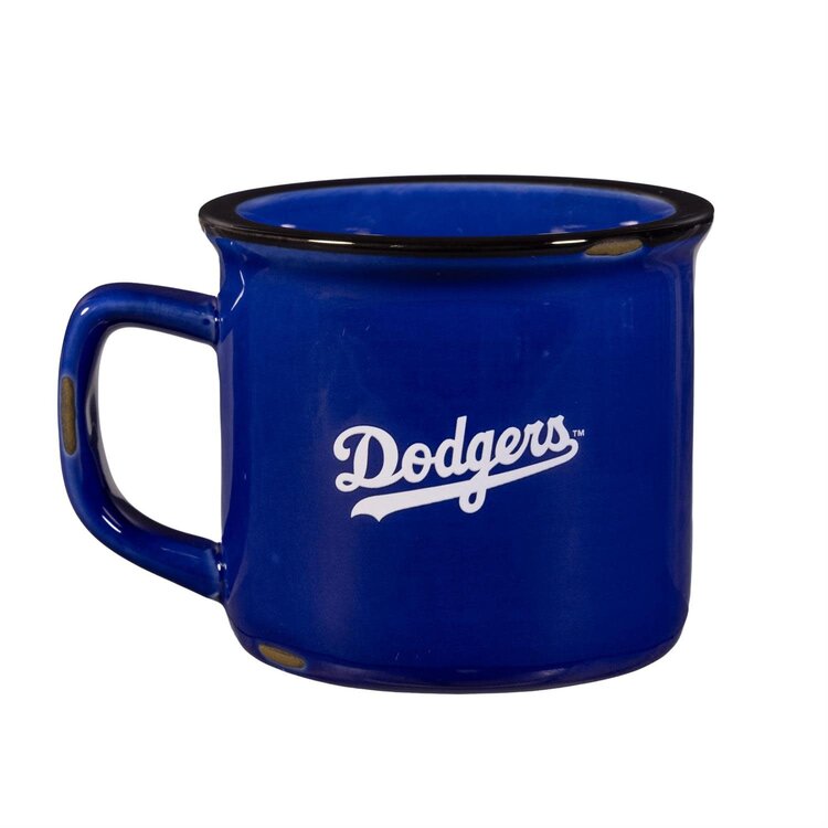 Evergreen Boxed Ceramic Camp Cup with Enamel Finish, 14oz - LA Dodgers