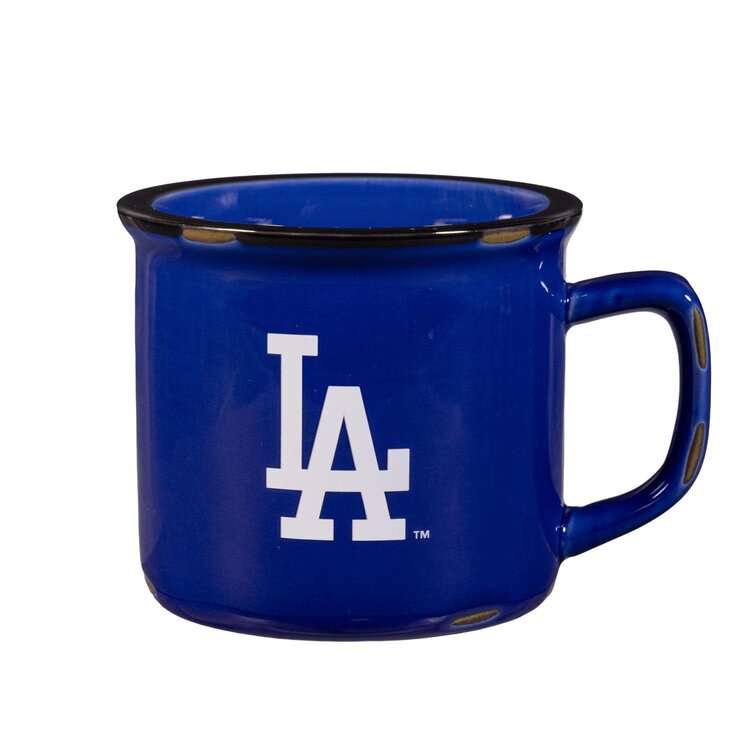 Evergreen Boxed Ceramic Camp Cup with Enamel Finish, 14oz - LA Dodgers
