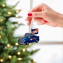 Evergreen Rally Truck Ornament NFL Denver Broncos
