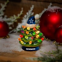 Evergreen 4" Mini Ceramic LED Tabletop Christmas Tree NFL Dallas Cowboys