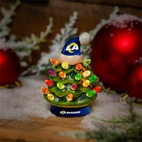 Evergreen 4" Mini Ceramic LED Tabletop Christmas Tree NFL Los Angeles Rams