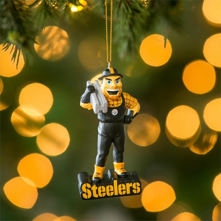 Evergreen Mascot Statue Ornament NFL Pittsburgh Steelers