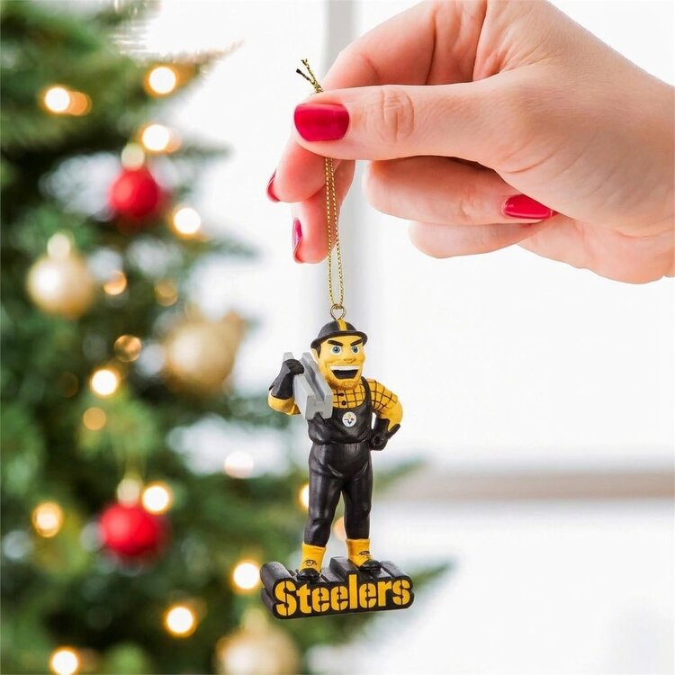 Evergreen Mascot Statue Ornament NFL Pittsburgh Steelers