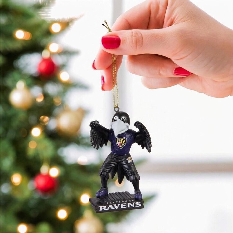 Evergreen Mascot Statue Ornament NFL Baltimore Ravens