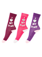 TuffRider I Love My Pony Socks - 3 Pack