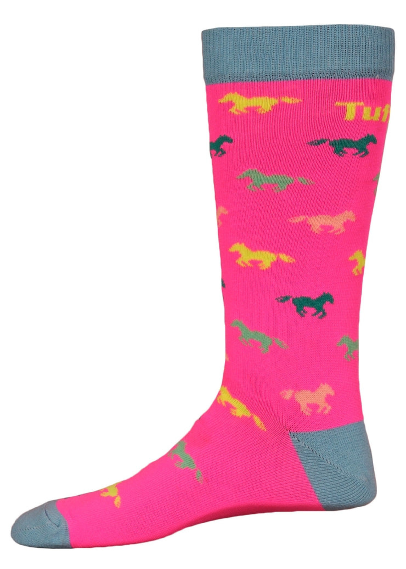 TuffRider Neon Pony Kids Socks