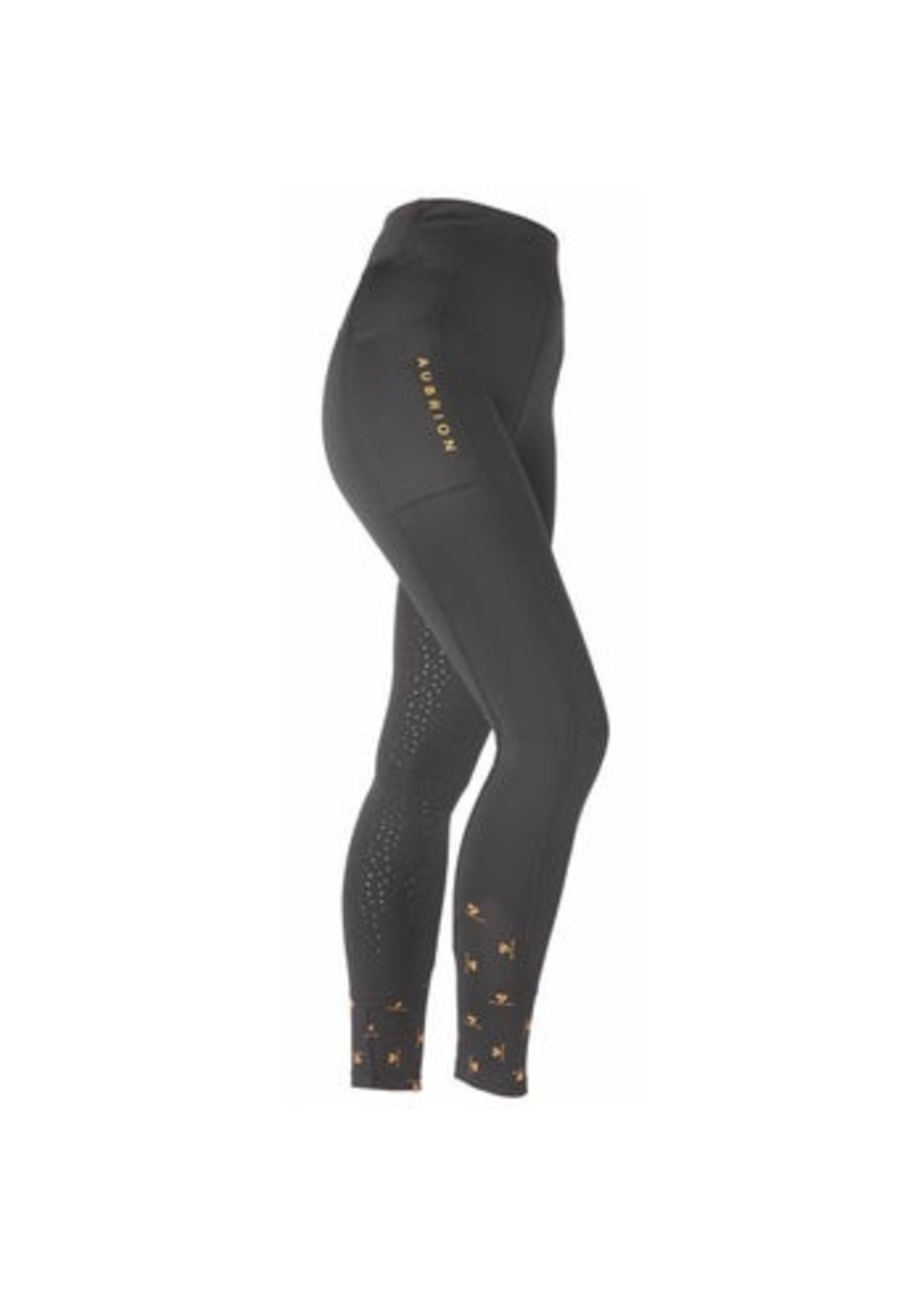 Collant D'équitation Hiver Aubrion Porter - Femme Taille 8 - Marron Stretch
