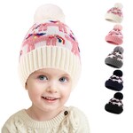 Kids Unicorn Fleece Line Ribbed Knit Beanie