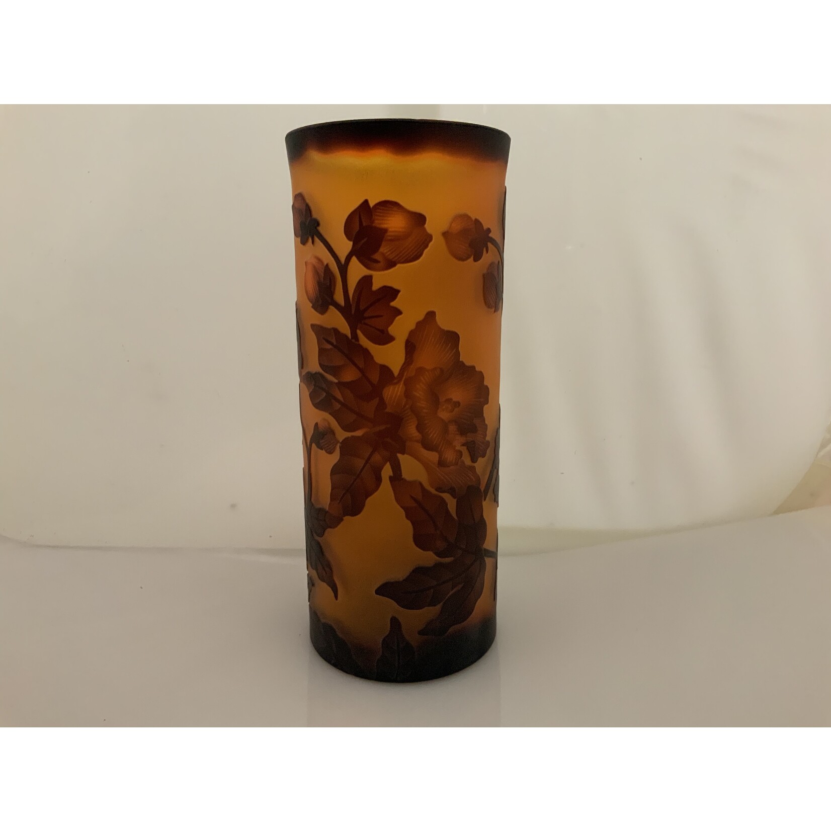 Emile Galle Reproduction Cylinder Vase