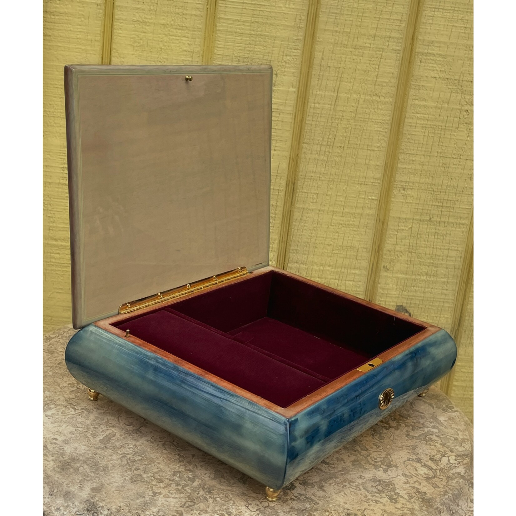 Timeless Musical Jewelry Box  Blue