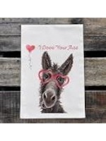 Hippie Hound Studios Valentine's Day Donkey Flour Sack