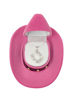 AWST Int'l Horseshoe Necklace w/Colorful Cowgirl Hat Box